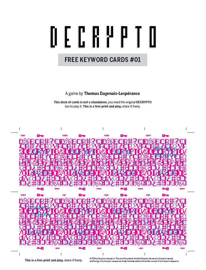 Decrypto  Le Scorpion Masqué